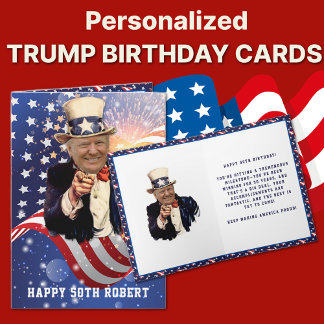 Funny DONALD TRUMP 50:e födelsedagskort Kort