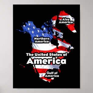 Funny Donald Trump American Flagga Kanada Grönland Poster