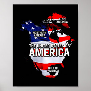Funny Donald Trump American Flagga Kanada Grönland Poster