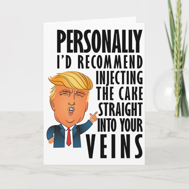 Funny Donald Trump Birthday Card Kort (Framsida)