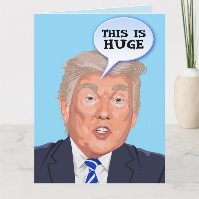 Funny Donald Trump Birthday greeting card  Tack Kort (Framsida)