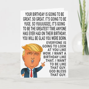 Funny Donald Trump Birthday Kort
