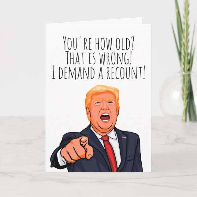 Funny Donald Trump Birthday Kort (Framsida)