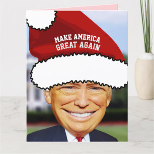 FUNNY DONALD TRUMP CHRISTMAS CARDS - TREMENDOUS! TACK KORT