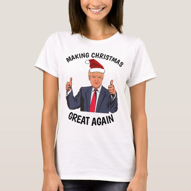 Funny DONALD TRUMP CHRISTMAS T-Shirts (Framsida)