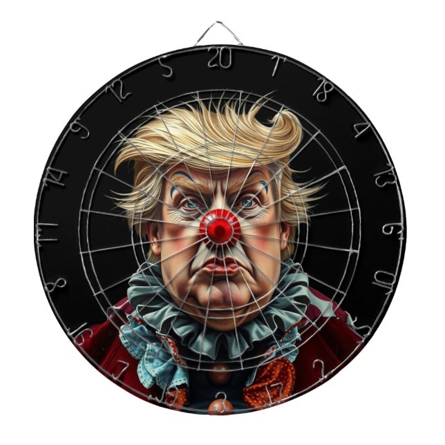 Funny Donald Trump Clown Dart Board Darttavla (Framsidan)