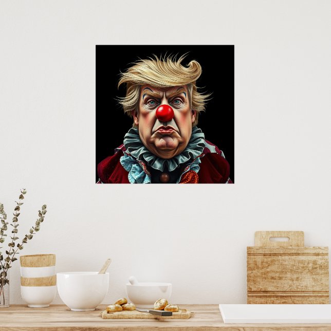 Funny Donald Trump Clown Poster (Kök)