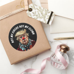 Funny Donald Trump Clown Runt Klistermärke
