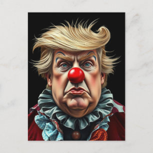 Funny Donald Trump Clown Vykort