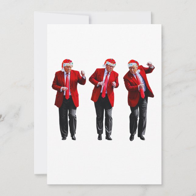 Funny Donald Trump Dancing President Jul Julkort (Framsida)