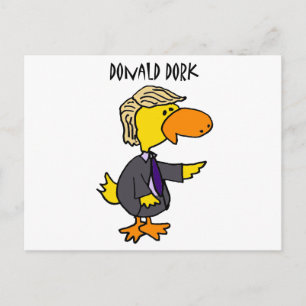 Funny Donald Trump Dork Politisk Tecknad Vykort