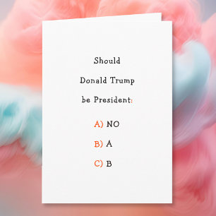 Funny Donald Trump Elections Politiskt humor Joke Helgkort