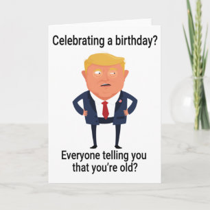 Funny Donald Trump Fake News Birthday Kort