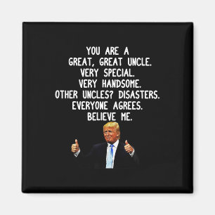 Funny Donald Trump farbror Gag Gift Konservativ Un Magnet