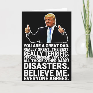 Funny Donald Trump Fars dag Card Kort