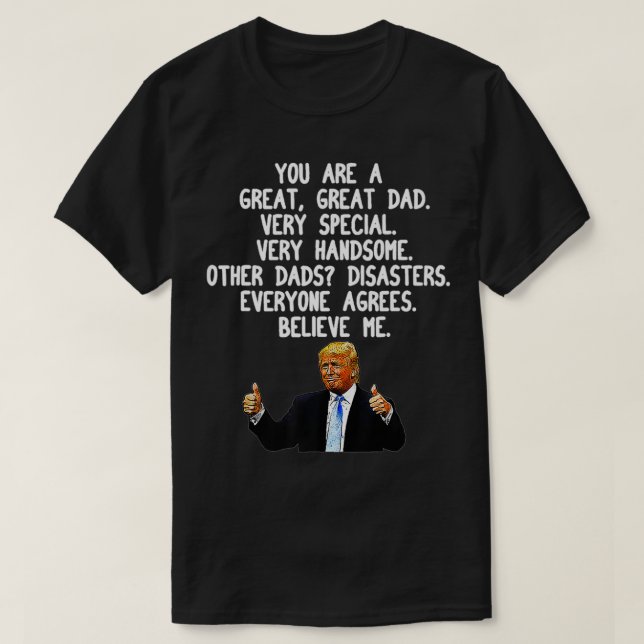 Funny Donald Trump Fars dag Gift Konservativ  T Shirt (Design framsida)