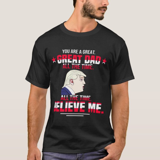 Funny Donald Trump Fars dag T Shirt (Framsida)