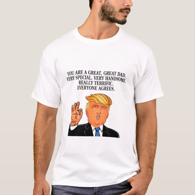 Funny Donald Trump Fathers Day T Shirt from Son (Framsida)