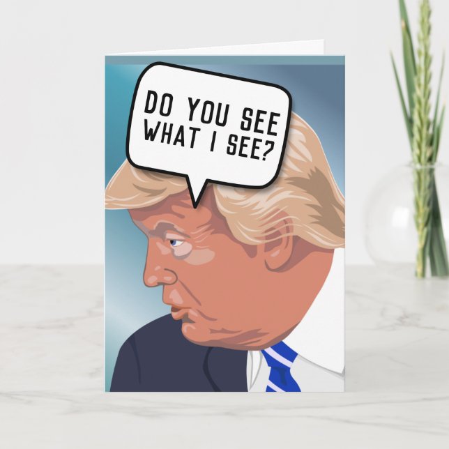 FUNNY DONALD TRUMP FÖDELSEDAGSKORT KORT (Framsida)