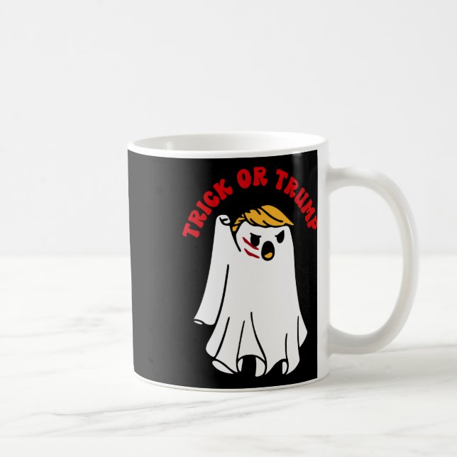 Funny Donald Trump Ghost Fight Fist Trick eller Tr Kaffemugg (Höger)