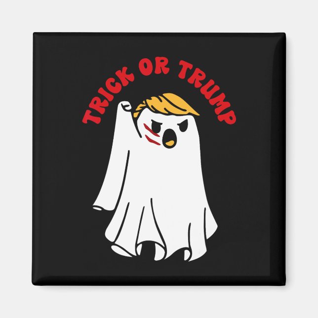 Funny Donald Trump Ghost Fight Fist Trick eller Tr Magnet (Framsidan)