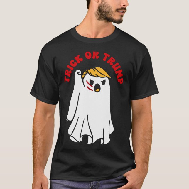 Funny Donald Trump Ghost Fight Fist Trick eller Tr T Shirt (Framsida)