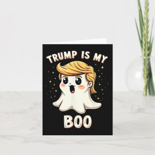 Funny Donald Trump Ghost Halloween fest Spooky Kort