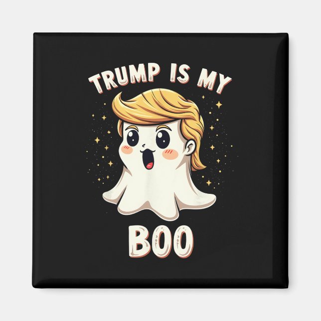 Funny Donald Trump Ghost Halloween fest Spooky Magnet (Framsidan)