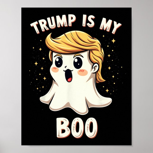 Funny Donald Trump Ghost Halloween fest Spooky Poster (Framsidan)