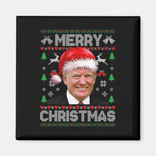 Funny Donald Trump God jul Family Ugly Swe Magnet