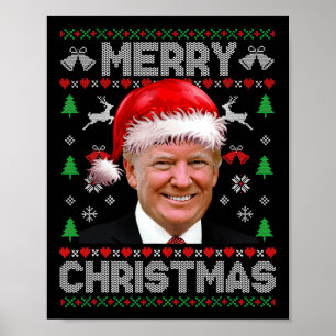 Funny Donald Trump God jul Family Ugly Swe Poster