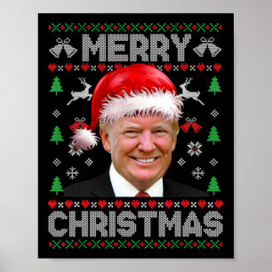 Funny Donald Trump God jul Family Ugly Swe Poster