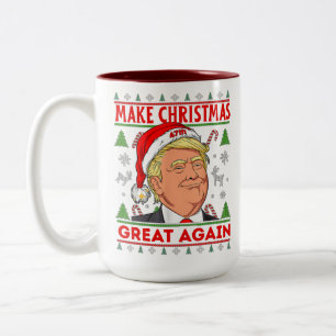 Funny Donald Trump God jul Gift Två-Tonad Mugg