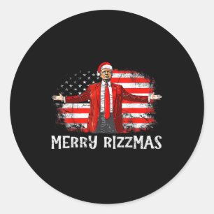 Funny Donald Trump God jul Julafton Pajamas Ho Runt Klistermärke