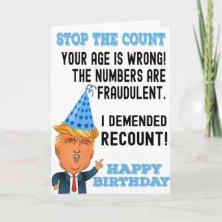 Funny Donald Trump Grattis på födelsedagen Kort