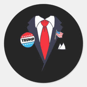 Funny Donald Trump Halloween Costume - Tecknad Tee Runt Klistermärke