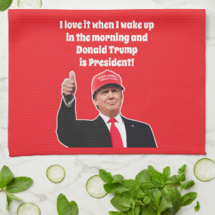 Funny Donald Trump I Kärlek, 47:e ordförande Kökshandduk