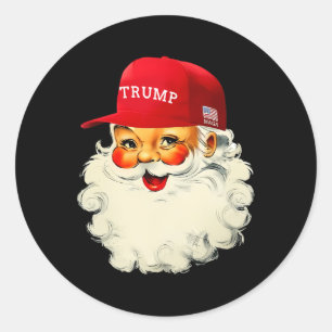 Funny Donald Trump Jultomten jul Helgdag 2 Runt Klistermärke