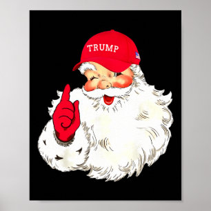 Funny Donald Trump Jultomten jul Helgdag Poster