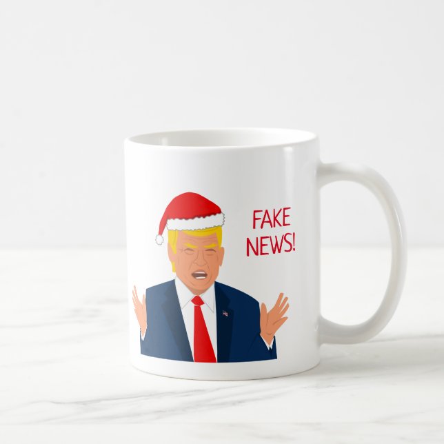 Funny Donald Trump Jultomten tecknad jul Kaffemugg (Höger)