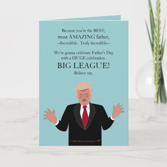 Funny Donald Trump Lycklig Fars dag Anpassningsbar Kort (Framsida)