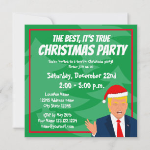 Funny Donald Trump med jultomten party Inbjudningar