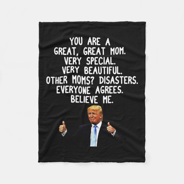 Funny Donald Trump Mor39s Day Gag Gift Conserva Fleecefilt (Framsidan)