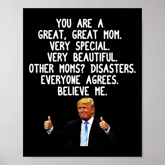 Funny Donald Trump Mor39s Day Gag Gift Conserva Poster (Framsidan)