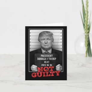 Funny Donald Trump Not Guilty Mugg Shot, gratis Kort