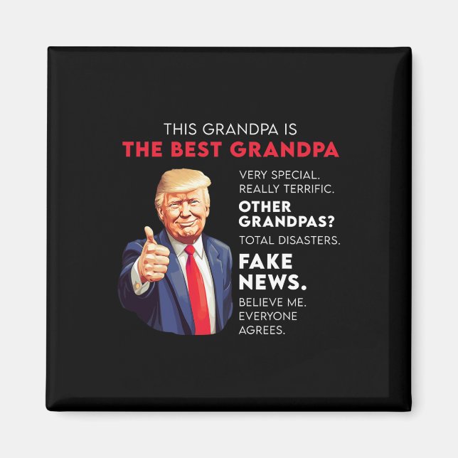 Funny Donald Trump-offert för Konservativ Grandpa Magnet (Framsidan)