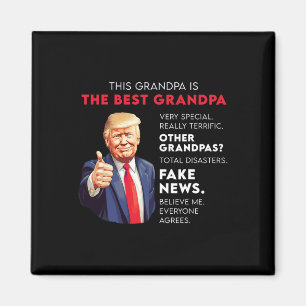 Funny Donald Trump-offert för Konservativ Grandpa Magnet
