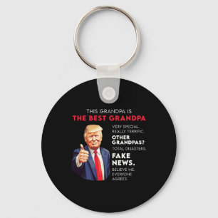 Funny Donald Trump-offert för Konservativ Grandpa Nyckelring