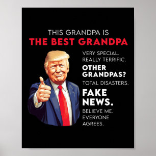 Funny Donald Trump-offert för Konservativ Grandpa Poster