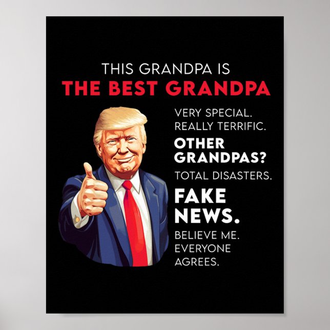 Funny Donald Trump-offert för Konservativ Grandpa Poster (Framsidan)